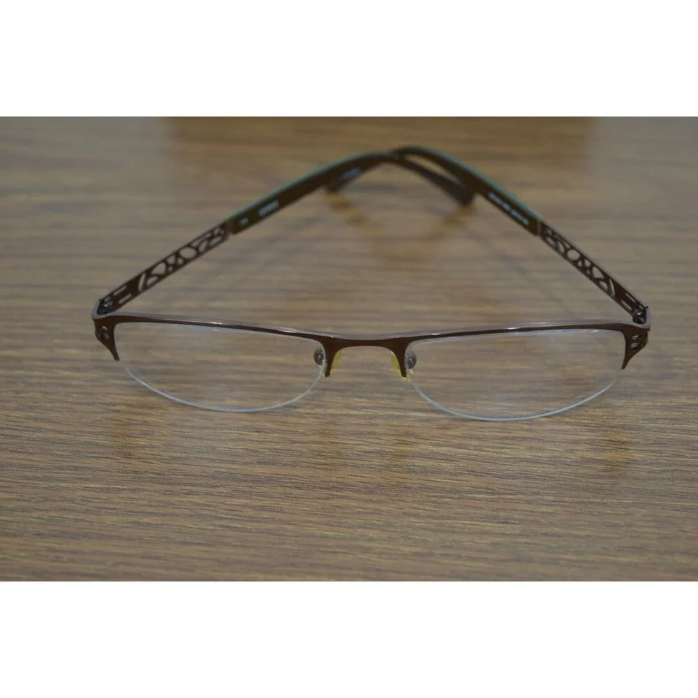 Guess Women's Cat Eye Glasses 37 Frame Grooved Metal 50 18-135 Eyeglasses 1504